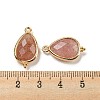 Natural Strawberry Quartz Faceted Pendants G-M431-15G-11-3