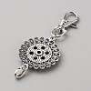 Alloy Rhinestone Snap Button Keychain Making FIND-WH0417-95B-2