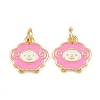 Brass Enamel Pendants KK-L275-17G-1