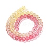 Transparent Painted Glass Beads Strands DGLA-A034-T6mm-A07-5