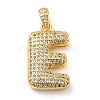 Brass Micro Pave Cubic Zirconia Pendants KK-E061-03G-05-1