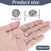 150Pcs Tibetan Style Alloy Flat Round Beads TIBEB-GA0001-05AS-2