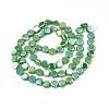Electroplate Opaque Solid Color Glass Beads Strands EGLA-N002-27-A01-2