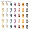 35Pcs 7 Colors Opaque Resin Kitten Pendants RESI-YW0001-73-2