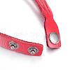 Leather Cord Snap Bracelets BJEW-P099-10-4