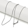 304 Stainless Steel Box Chains Necklaces NJEW-H042-09P-1