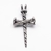 Retro 304 Stainless Steel Cross Gothic Pendants STAS-E094-08AS-1