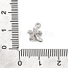 Brass Micro Pave Clear Cubic Zirconia Charms CU-CBA3D76-03P-02-3