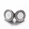 Brass Magnetic Clasps with Loops PALLOY-MC043-3B-4