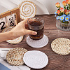 6Pcs 3 Styles Handmade Hot Pads with Corn Straw Woven Placemats AJEW-MB0001-04-9