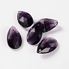 Faceted Teardrop Glass Pendants X-GLAA-O008-B18-1