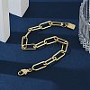 Brass Paperclip Chain Bracelets BJEW-H537-10G-4