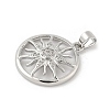Brass Micro Pave Cubic Zirconia Pendants KK-Z111-01P-2