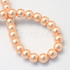 Baking Paint Pearlized Glass Pearl Round Bead Strands HY-Q330-8mm-18-4