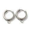 Tarnish Resistant 201 Stainless Steel Huggie Hoop Earrings Findings STAS-A167-01T-P-1