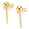 304 Stainless Steel Ball Stud Earring Findings X-STAS-G099-09G-1