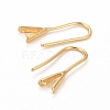 Rack Plating Eco-friendly Brass Earring Hooks KK-D075-14G-RS-2