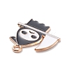 Halloween Alloy Enamel Pendants ENAM-P248-01G-F-3