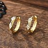 Ring Sparkling Cubic Zirconia Huggie Hoop Earrings for Girl Women EJEW-H126-05G-5