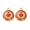 Alloy Printed Pendants AL-CBA7256-18B-G-1