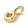 Brass Micro Pave Cubic Zirconia Pendants KK-K345-13O-G-2