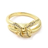 Rack Plating Brass Micro Pave Cubic Zirconia Finger Ring RJEW-C072-33F-G-2