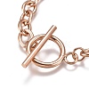 Unisex 304 Stainless Steel Cable Chain Bracelets X-BJEW-P245-39RG-2