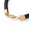 Unisex Braided Leather Cord Bracelets BJEW-JB04942-02-3