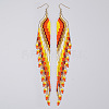 Bohemian Long Tassel Glass Seed Beaded Dangle Earrings for Women IW9172-4-1