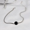 925 Thai Sterling Silver Ball Chains Anklets AJEW-BB60868-A-2