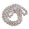 Transparent Electroplate Glass Beads Strands EGLA-N002-34C-B11-2
