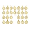Brass Micro Pave Clear Cubic Zirconia Charms CU-CBA9B5A-07G-1