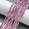Opaque Baking Paint Glass Beads Strands DGLA-F002-03-3