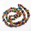 Dyed Chip Natural Freshwater Shell Beads Strands X-SHEL-E355-16-3