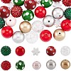 50Pcs 10 Style Christmas Theme Acrylic Beads SACR-SC0001-22-1