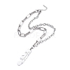 304 Stainless Steel Paperclip Chains & Cable Chain Jewelry Sets SJEW-K153-61P-2