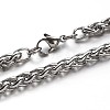 304 Stainless Steel Wheat Chain Jewelry Sets For Men SJEW-O032-04P-2