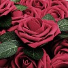 Foam Artificial Rose Flower AJEW-CJ0004-02-4