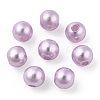 Spray Painted ABS Plastic Imitation Pearl Beads OACR-T015-05A-12-3