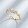 925 Sterling Silver Micro Pave Clear Cubic Zirconia Finger Rings for Women FS-WG88D88-04-1