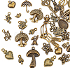 HOBBIESAY 68Pcs 17 Styles Tibetan Style Alloy Charms FIND-HY0001-91-1