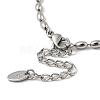 Non-Tarnish 201 Stainless Steel Rugby Beaded Chain Bracelets BJEW-G696-01B-P-3