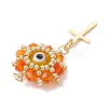 Glass Seed Beaded Evil Eye Pendants PALLOY-MZ00628-02-4