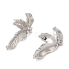 Brass Pave Clear Cubic Zirconia Stud Earring Findings LS-KK-N256-27P-2