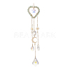 Glass Teardrop & Star Window Hanging Suncatchers HJEW-JM00905-04-1