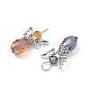 48Pcs 12 Color Electroplate Glass Pendants PALLOY-AB00111-2