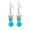 Baking Paint Imitation Jade Glass Dangle Earrings EJEW-JE06619-02-2