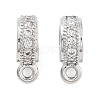 Rack Plating Brass Micro Pave Cubic Zirconia Tube Bails KK-Z052-01P-1
