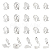Unicraftale 20Pcs 5 Styles Alloy Clip-on Earring Findings FIND-UN0002-38P-1