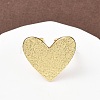 Heart Brass Cuff Rings for Women RJEW-A069-09G-2